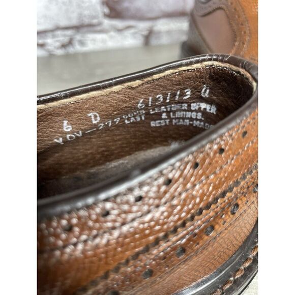 O\'Sullivan Wingtip Brogue Brown Leather Oxfords Dress Shoes Men’s Sz 6D US/39EU main image 6